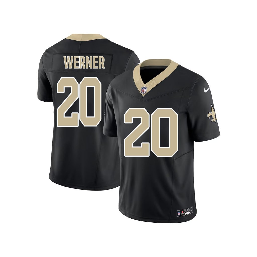 New Orleans Saints Pete Werner Black Vapor F.U.S.E. Limited Jersey